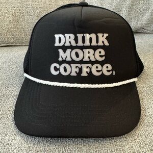 Dutch Bros Coffee‎ Snap Back Mesh Trucker Hat in Black and White